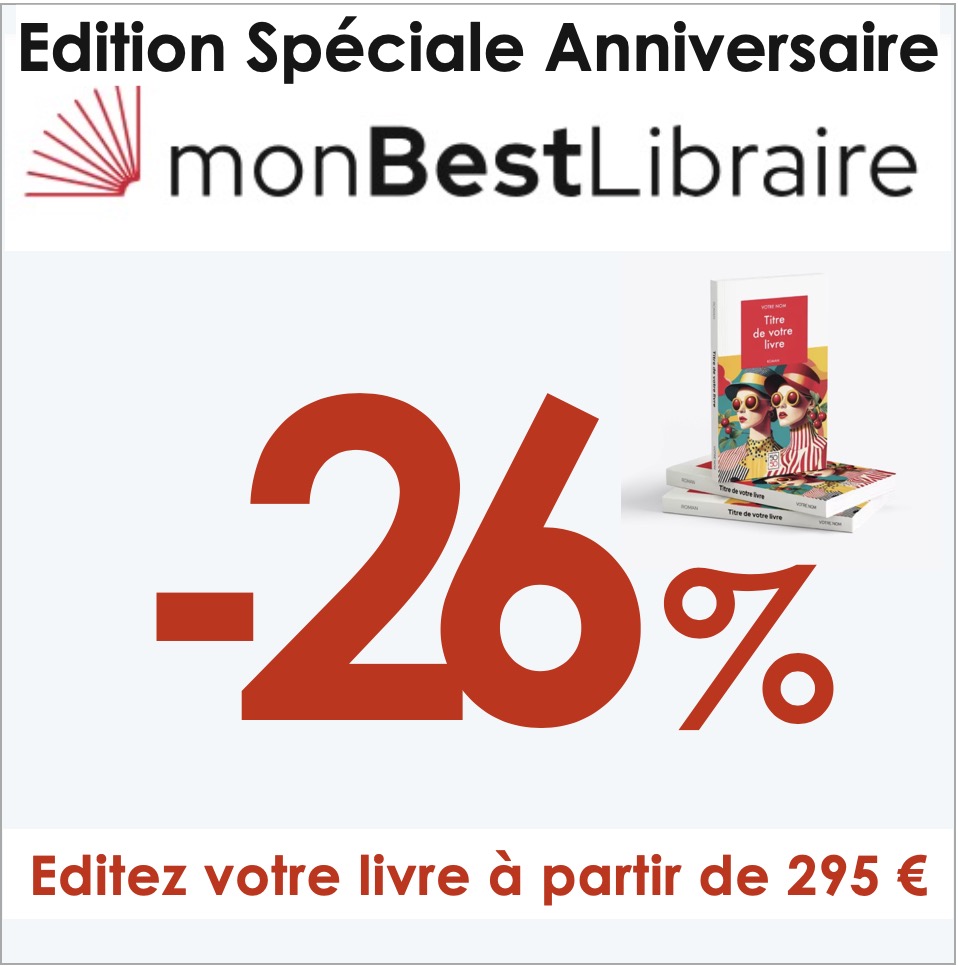 -26% Editez votre livre à partir de 295 €