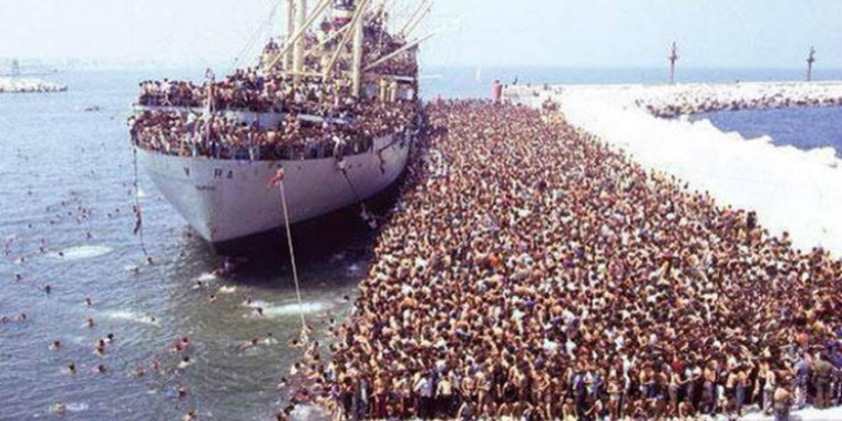 Réfugiés Albanais en Italie en 91